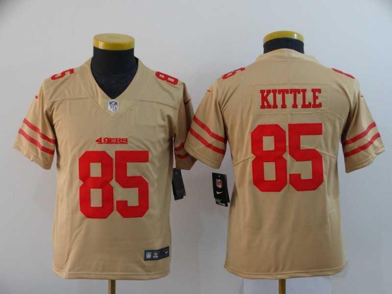 Youth Nike 49ers 85 George Kittle Cream Inverted Legend Limited Jersey,We sell and wholesale Youth Nike 49ers 85 George Kittle Cream Inverted Legend Limited Jersey on line form chian!